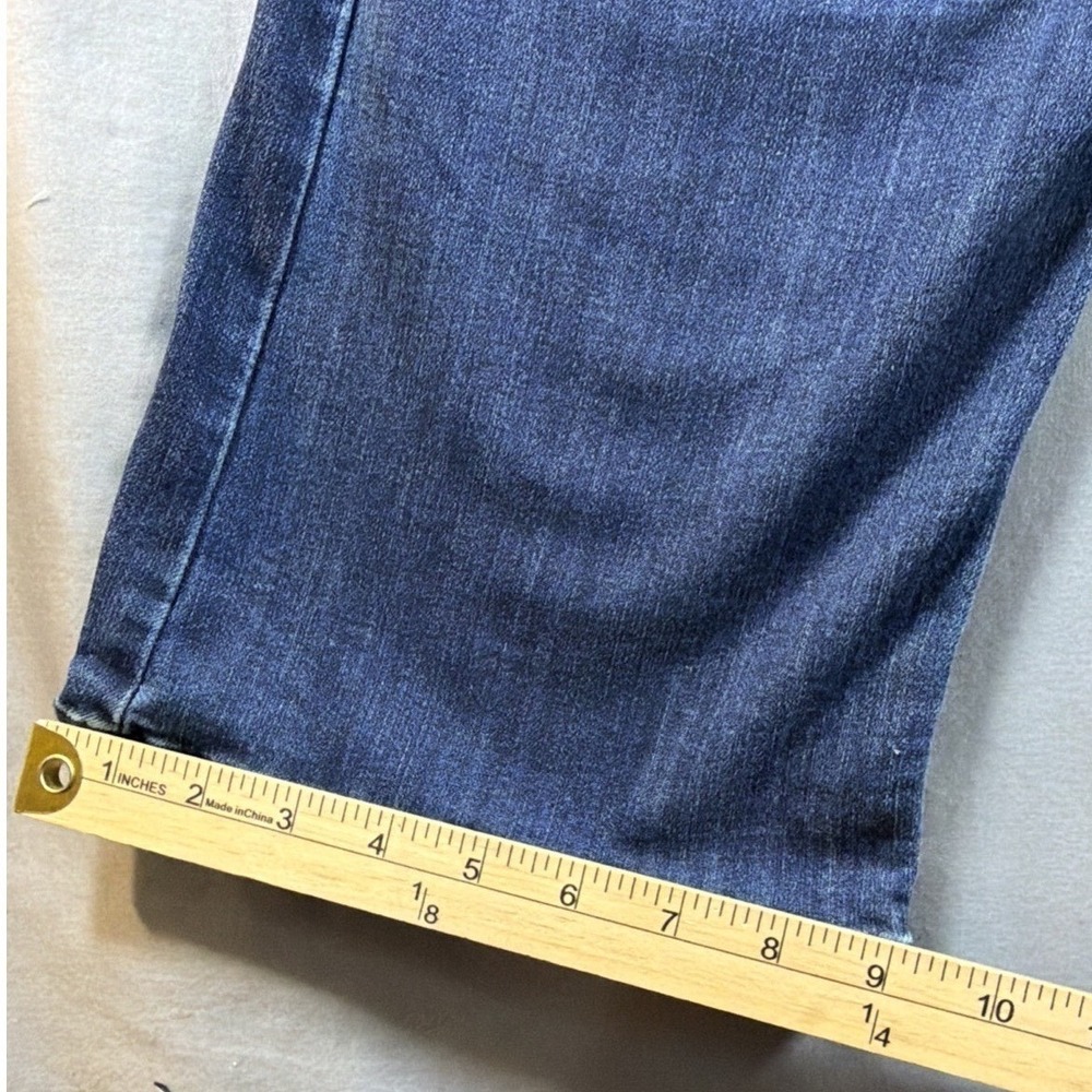 Womens 14 Bootcut Jeans Seven7 Dark Blue Tummyless High Rise Stretch Denim - Picture 8 of 14